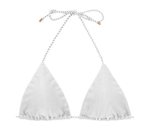 Carica l'immagine nel visualizzatore di Gallery, Product Front: Rio De Sol Haut Top Shimmer-White Tri-Rope