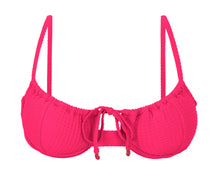 Carica l'immagine nel visualizzatore di Gallery, Product Front: Rio De Sol Haut Top Dots-Virtual-Pink Balconet-Tie