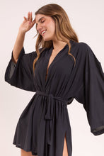 Carica l'immagine nel visualizzatore di Gallery, Image 05: Rio De Sol Robe De Plage Black Kimono