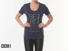 Charger l'image dans la galerie, Model Front: Alto Giro Fitness Haut T-Shirt Skin Fit Mak