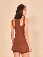 Laden Sie das Bild in den Galerie-Viewer, Model Back: Uv Line Fitness Haut Regata Sport Color Fem Marrom Upf50+