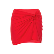 Laden Sie das Bild in den Galerie-Viewer, Product Front: Rio De Sol Jupe De Page Rouge Skirt-Knot
