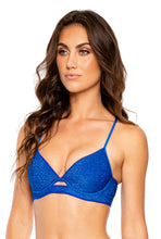Laden Sie das Bild in den Galerie-Viewer, Image 02: Luli Fama Haut Top Peek A Boo Stardust Royal Blue