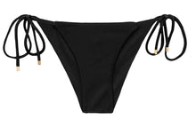 Laden Sie das Bild in den Galerie-Viewer, Product Front: Rio De Sol Bas Bottom Shimmer-Black Cheeky-Tie