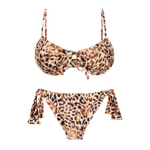 Carica l'immagine nel visualizzatore di Gallery, Product Front: Rio De Sol Ensemble Set Leopard Balconet-Tie Italy