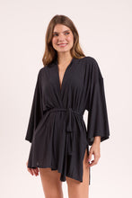 Laden Sie das Bild in den Galerie-Viewer, Gallery: Rio De Sol Robe De Plage Black Kimono