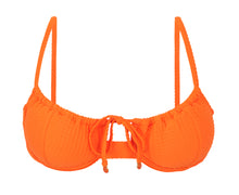 Laden Sie das Bild in den Galerie-Viewer, Product Front: Rio De Sol Haut Top Dots-Orange Balconet-Tie