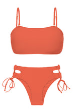 Laden Sie das Bild in den Galerie-Viewer, Product Front: Rio De Sol Ensemble Set Light-Peach Bandeau-Reto Madrid