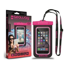 Carica l'immagine nel visualizzatore di Gallery, Model Back: Seawag Sac De Plage Seawag Black & Pink Waterproof Case 5.7