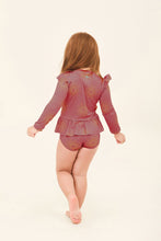 Laden Sie das Bild in den Galerie-Viewer, Model Back: Uv Line Maillot De Bain Bébé Baby Shine Malva Up50+