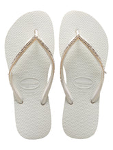 Charger l'image dans la galerie, Product Front: Havaianas Tongs Slim Crystal Mesh Sw White