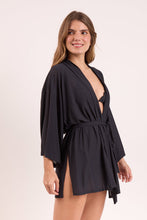 Carica l'immagine nel visualizzatore di Gallery, Image 03: Rio De Sol Robe De Plage Black Kimono