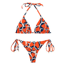 Carica l'immagine nel visualizzatore di Gallery, Product Front: Rio De Sol Ensemble Set Amore-Red Tri-Inv Cheeky-Tie