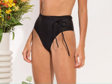 Laden Sie das Bild in den Galerie-Viewer, Image 12: Rio De Sol Bas Bottom Shimmer-Black Belted-High-Waist