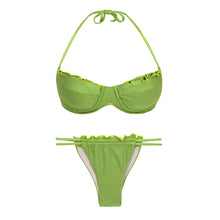 Laden Sie das Bild in den Galerie-Viewer, Product Front: Rio De Sol Ensemble Set Shimmer-Botanica Balconet-Frufru Pipa-Frufru