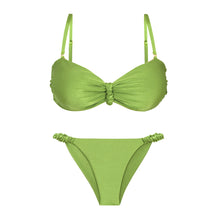 Laden Sie das Bild in den Galerie-Viewer, Product Front: Rio De Sol Ensemble Set Shimmer-Botanica Bandeau-Crispy Cheeky-Crispy
