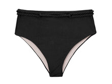 Carica l'immagine nel visualizzatore di Gallery, Product Front: Rio De Sol Bas Bottom Shimmer-Black Hotpants