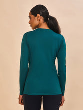 Carica l'immagine nel visualizzatore di Gallery, Model Back: Uv Line T-Shirt Longsleeve Fem New Fit Petroleo Upf50+