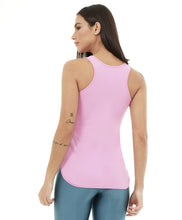 Charger l'image dans la galerie, Model Back: Alto Giro Fitness Haut Regata Skin Fit Alongada Rosa Happiness