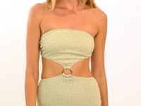 Carica e avvia il video nel visualizzatore di galleria, Video: Rio De Sol Mini Dress Brisa-Pistache Lulu Dress