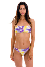 Laden Sie das Bild in den Galerie-Viewer, Model Front: Rio De Sol Bas Bottom Tiedye-Purple Fio