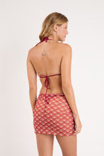 Carica l'immagine nel visualizzatore di Gallery, Model Back: Rio De Sol Jupe De Page Floral-Scales Mini Skirt Ruched