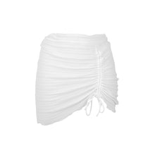 Carica l'immagine nel visualizzatore di Gallery, Product Front: Rio De Sol Jupe De Page Memphis-White Mini Skirt Ruched