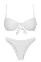 Carica l'immagine nel visualizzatore di Gallery, Product Front: Rio De Sol Ensemble Set Cotele-Branco Balconet-Pushup Lisboa