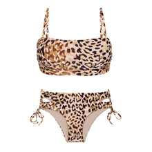 Laden Sie das Bild in den Galerie-Viewer, Product Front: Rio De Sol Ensemble Set Leopard Bandeau-Reto Madrid
