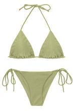 Carica l'immagine nel visualizzatore di Gallery, Product Front: Rio De Sol Ensemble Set Oliva Tri-Inv Cheeky-Tie