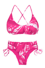 Laden Sie das Bild in den Galerie-Viewer, Product Front: Rio De Sol Ensemble Set Pink-Palms Bralette Madrid