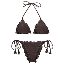 Carica l'immagine nel visualizzatore di Gallery, Product Front: Rio De Sol Ensemble Set Shimmer-Coffee Frufru