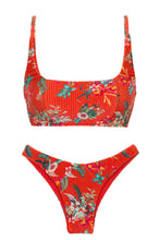 Carica l'immagine nel visualizzatore di Gallery, Product Front: Rio De Sol Ensemble Set Wildflowers Bra-Sport Lisboa