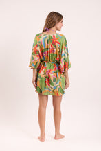 Carica l'immagine nel visualizzatore di Gallery, Model Back: Rio De Sol Robe De Plage Tropical Kaftan Bel