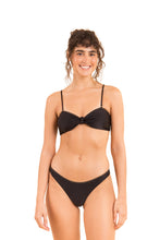 Charger l'image dans la galerie, Model Front: Rio De Sol Haut Top Shimmer-Black Bandeau-Joy
