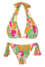 Laden Sie das Bild in den Galerie-Viewer, Product Front: Rio De Sol Ensemble Set Green-Bloom Halter-Double Italy
