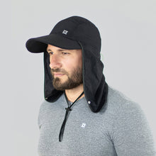 Laden Sie das Bild in den Galerie-Viewer, Model Front: Uv Line Chapeau Legionnaire Neck Cap Africa 2021 Masc Black Upf50+
