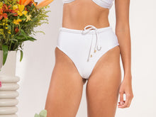 Laden Sie das Bild in den Galerie-Viewer, Image 13: Rio De Sol Bas Bottom Shimmer-White Belted-High-Waist
