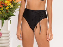 Laden Sie das Bild in den Galerie-Viewer, Image 11: Rio De Sol Bas Bottom Shimmer-Black Belted-High-Waist
