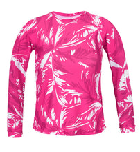 Carica l'immagine nel visualizzatore di Gallery, Product Front: Rio De Sol Haut Top Pink-Palms Rash-Guard
