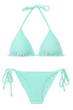 Carica l'immagine nel visualizzatore di Gallery, Product Front: Rio De Sol Ensemble Set Malibu-Menta Tri-Inv Cheeky-Tie
