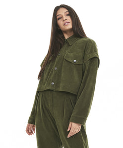 Jaqueta Kurz geschnittenes Colete Stretch Verde Kalamata