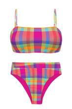 Carica l'immagine nel visualizzatore di Gallery, Product Front: Rio De Sol Ensemble Set Tulip-Garden Bandeau-Reto Hotpant-Cos
