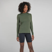 Carica l'immagine nel visualizzatore di Gallery, Image 02: Uv Line T-Shirt Longsleeve Uvpro Fem Verde Militar Upf50+
