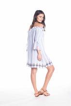 Carica l'immagine nel visualizzatore di Gallery, Model Back: Saha Vêtement De Plage Viento Blue Stripes
