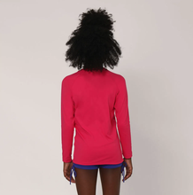 Carica l'immagine nel visualizzatore di Gallery, Model Back: Uv Line T-Shirt Longsleeve Uvpro Kids Pink Upf50+
