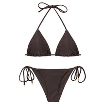 Carica l'immagine nel visualizzatore di Gallery, Product Front: Rio De Sol Ensemble Set Shimmer-Coffee Tri-Inv Cheeky-Tie
