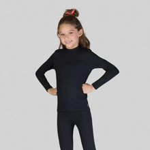 Laden Sie das Bild in den Galerie-Viewer, Image 03: Uv Line T-Shirt Rash Guard Kids High-Neck Black Upf50+
