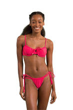 Carica l'immagine nel visualizzatore di Gallery, Model Front: Rio De Sol Haut Top Dots-Virtual-Pink Balconet-Tie
