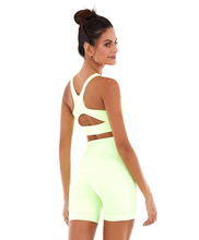 Laden Sie das Bild in den Galerie-Viewer, Image 04: Alto Giro Fitness Haut Top Blackout Sustentacao E Silk Amarelinho Lime
